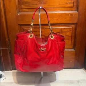Salvatore Ferragamo Vibrant Red Shoulder Bag